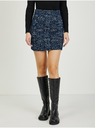 Orsay Тъмносиня дамска мини пола с десен ORSAY
