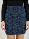 Orsay Тъмносиня дамска мини пола с десен ORSAY