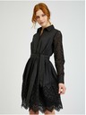 Orsay Черни дамски дантелени ризови рокли с връзване ORSAY