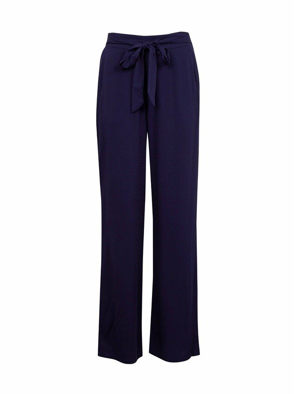 Orsay Тъмносин дамски панталон с широки крачоли ORSAY