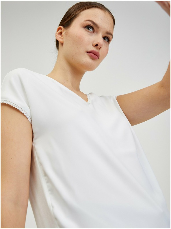 Orsay Бяла дамска тениска ORSAY
