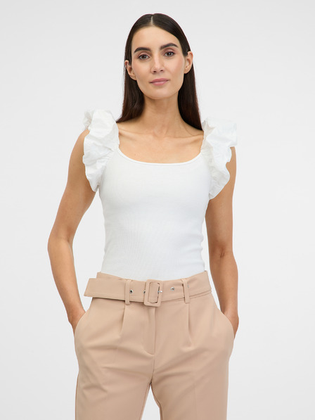 Orsay Кремава дамска тениска с къс ръкав ORSAY