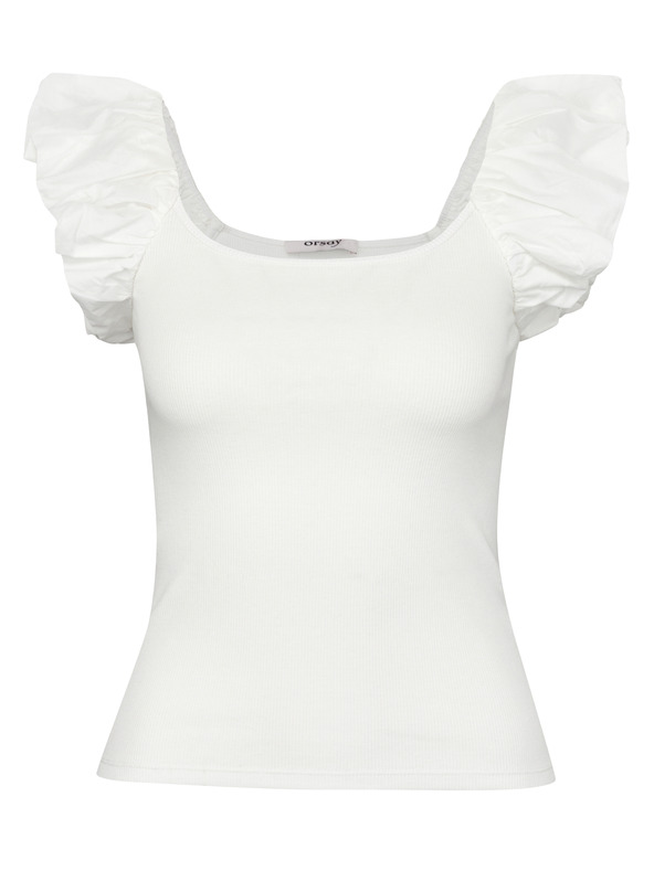 Orsay Кремава дамска тениска с къс ръкав ORSAY