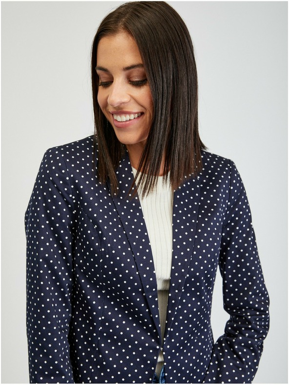 Orsay Тъмно синьо дамско сако на точки ORSAY