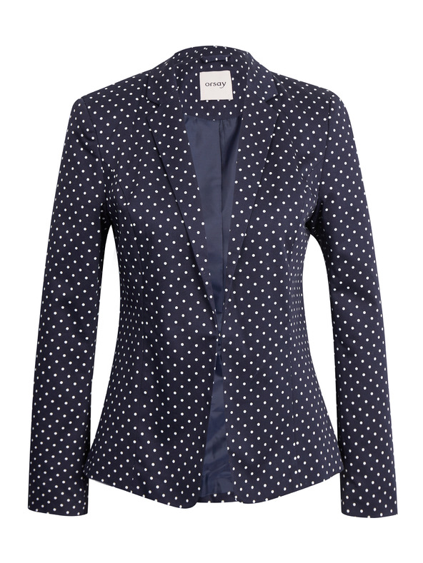 Orsay Тъмно синьо дамско сако на точки ORSAY