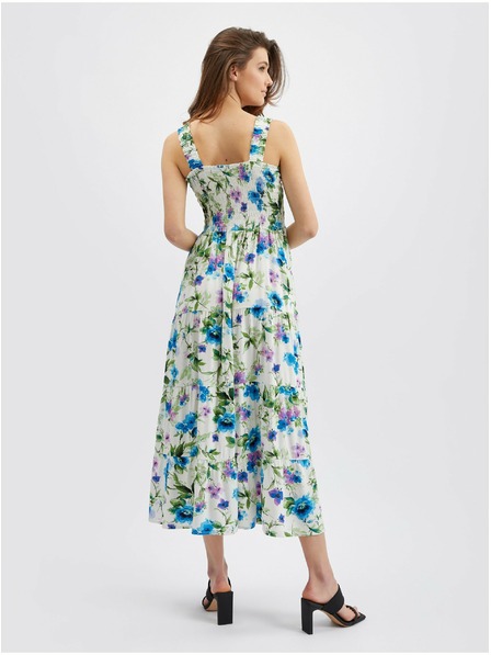 Orsay Сини и кремави дамски цветни рокли ORSAY