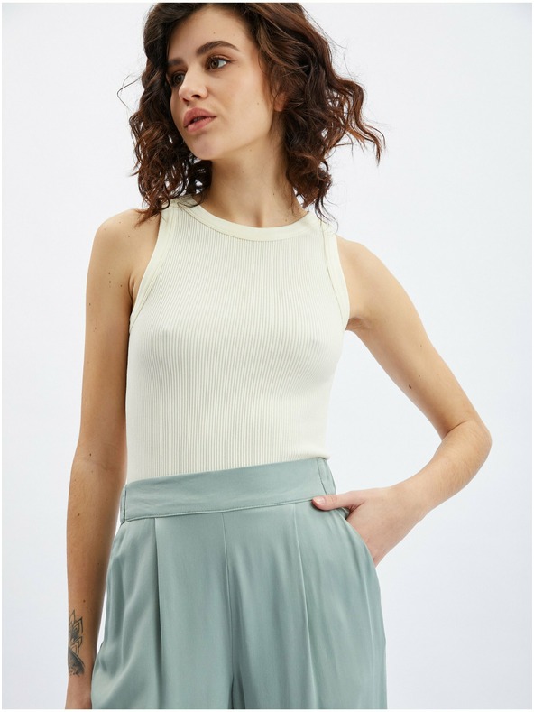 Orsay Светлозелен дамски къс и широк панталон ORSAY