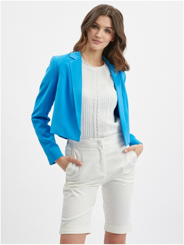 Orsay Синьо дамско скъсено сако ORSAY