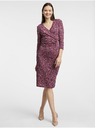 Orsay Лилава дамска рокля по тялото с десен ORSAY