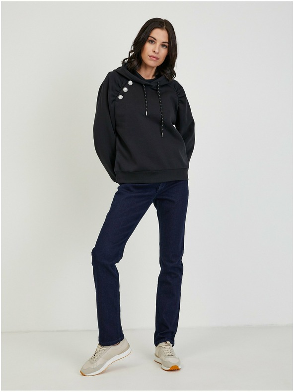 Orsay Черен дамски суичър с качулка ORSAY