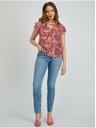 Orsay Червено-розова дамска блуза с десен ORSAY