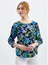 Orsay Тъмносиня дамска блуза на цветя ORSAY