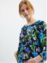 Orsay Тъмносиня дамска блуза на цветя ORSAY
