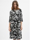 Orsay Черна дамска рокля на цветя ORSAY