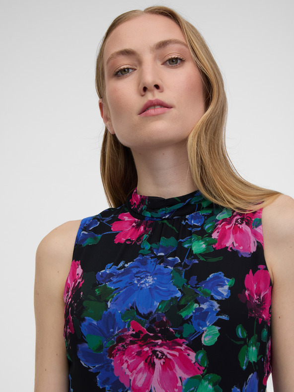 Orsay Черна дамска макси рокля на цветя ORSAY