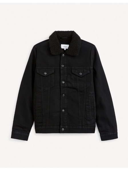 Celio Черно мъжко дънково яке с косъм Celio Cudensherp