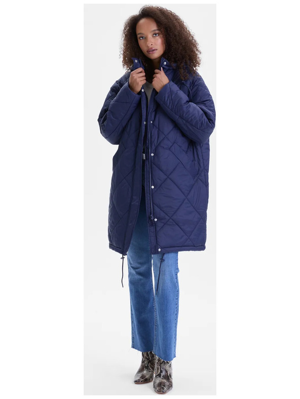 Orsay Тъмно синьо дамско ватирано палто ORSAY