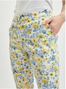 Orsay Жълто-бял дамски къс панталон на цветя ORSAY
