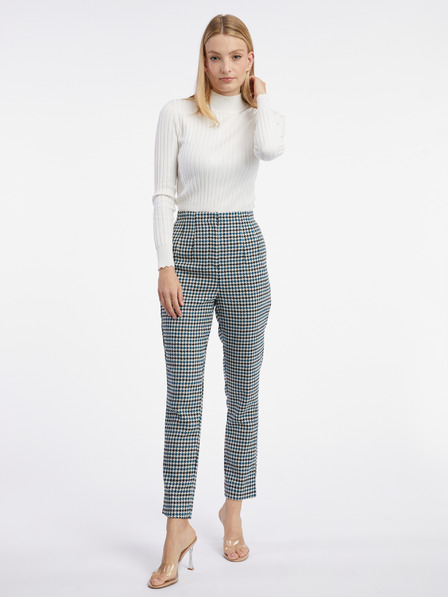 Orsay Черно-син дамски панталон с десен ORSAY