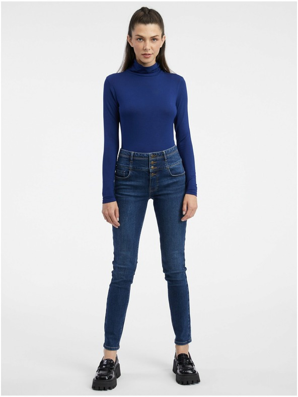 Orsay Тъмно синя дамска тениска с ролка ORSAY