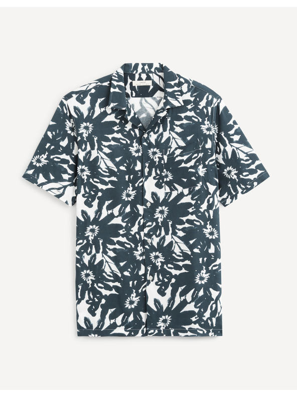 Celio Бяла и синя риза на цветя Celio Asamus