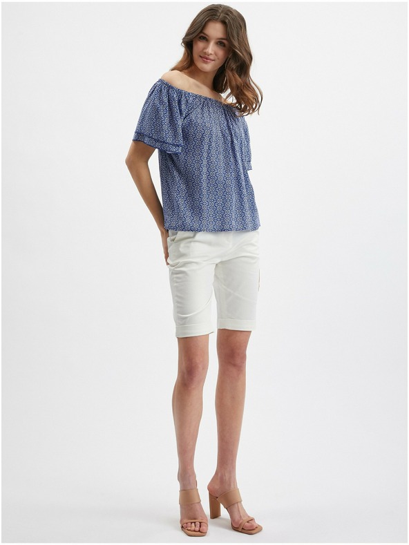 Orsay Синя дамска блуза с десен ORSAY