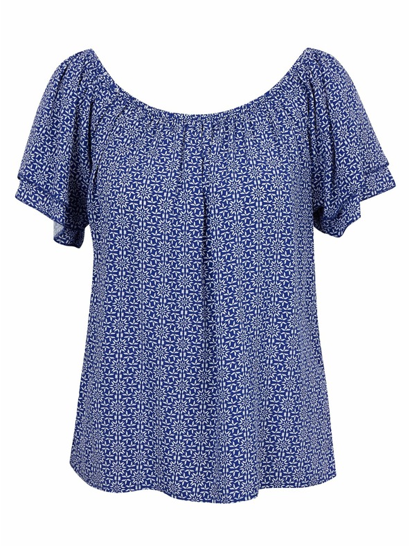 Orsay Синя дамска блуза с десен ORSAY