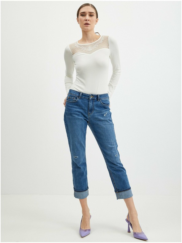 Orsay Кремаво дамско боди с дантела ORSAY