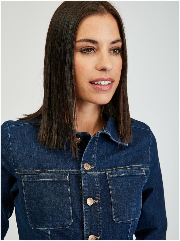 Orsay Тъмносин дамски дънков гащеризон ORSAY