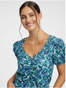 Orsay Син дамски топ на цветя ORSAY