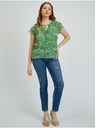 Orsay Зелена дамска блуза с десен ORSAY