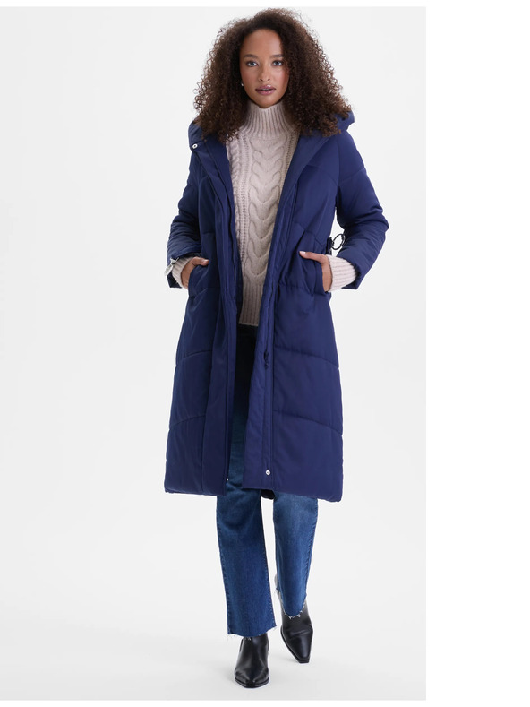 Orsay Тъмно синьо дамско ватирано палто ORSAY