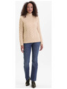 Orsay Бежов дамски пуловер с висока яка ORSAY
