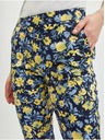 Orsay Жълто-син дамски къс панталон на цветя ORSAY