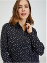 Orsay Черна дамска на точки риза ORSAY