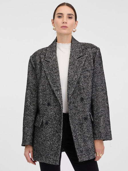 Orsay Тъмносив дамски къс палто ORSAY