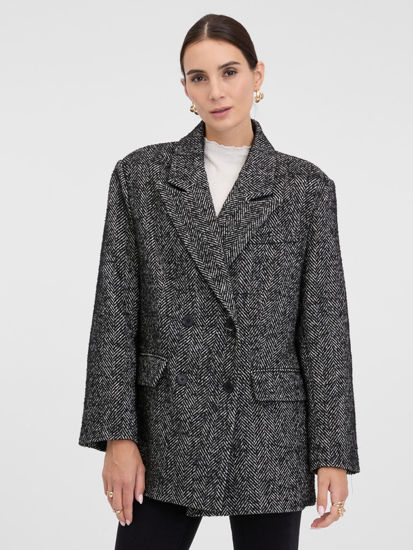 Orsay Тъмносив дамски къс палто ORSAY