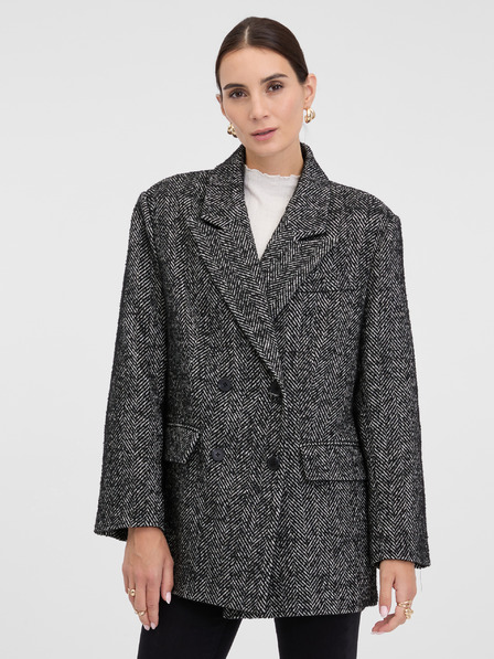 Orsay Тъмносив дамски къс палто ORSAY