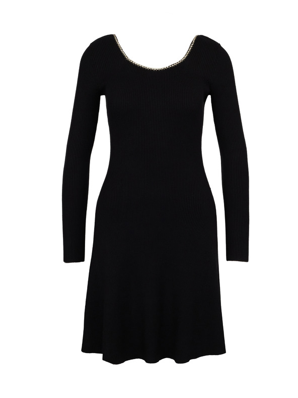 Orsay Черна дамска рокля с дължина до коляното ORSAY