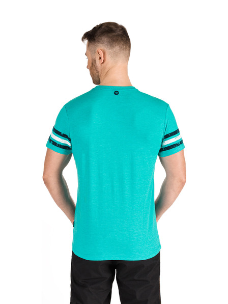 Sam 73 Тюркоазена мъжка тениска с щампа SAM 73