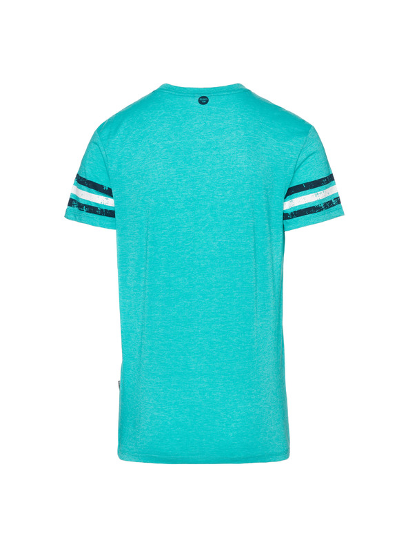 Sam 73 Тюркоазена мъжка тениска с щампа SAM 73