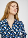 Orsay Черно-синя дамска блуза с десен ORSAY