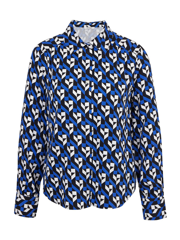 Orsay Черно-синя дамска блуза с десен ORSAY