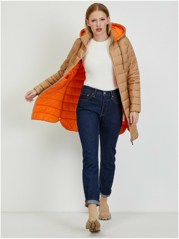 Orsay Светлокафяво дамско зимно ватирано палто ORSAY