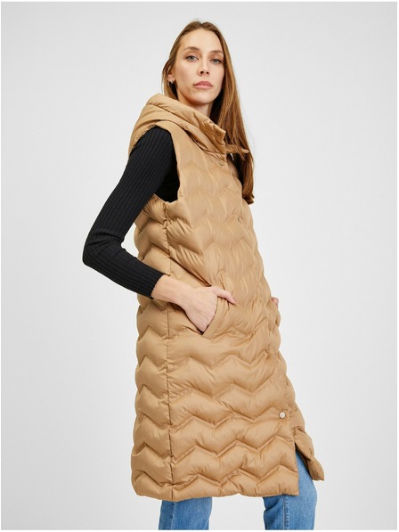 Orsay Кафяв дамски ватиран елек ORSAY