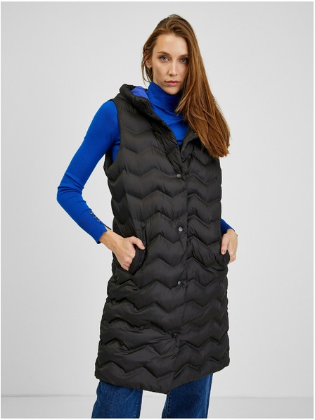 Orsay Черен дамски ватиран елек ORSAY