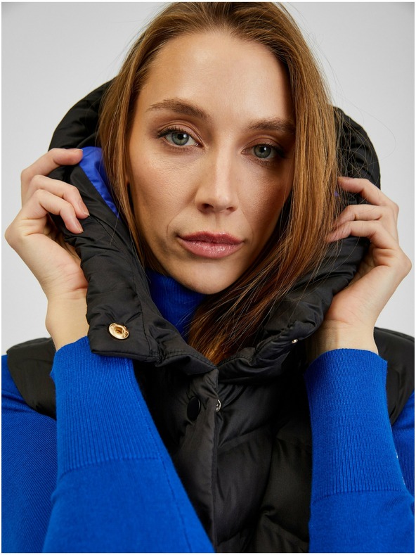 Orsay Черен дамски ватиран елек ORSAY