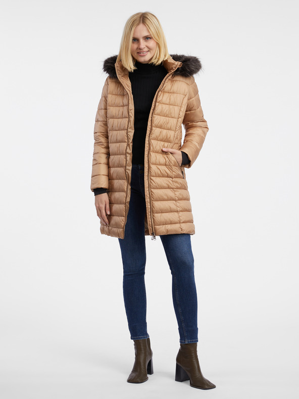 Orsay Светлокафяво дамско ватирано палто ORSAY