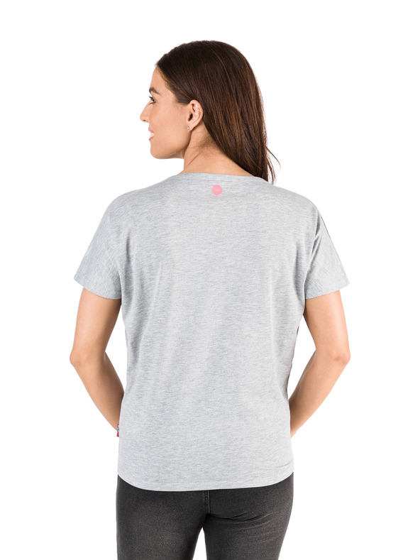 Sam 73 Сива дамска тениска с принт SAM 73