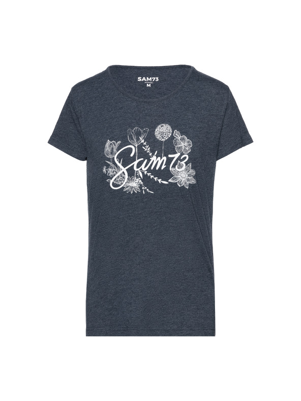 Sam 73 Тъмно синя дамска тениска с щампа SAM 73